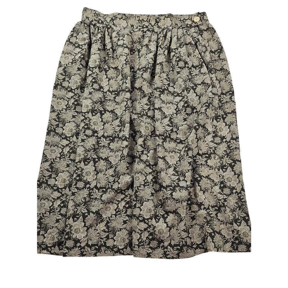 Rena rowan vintage cottagecore coquette 12 PETITE 12P grandma skirt w/ pockets +